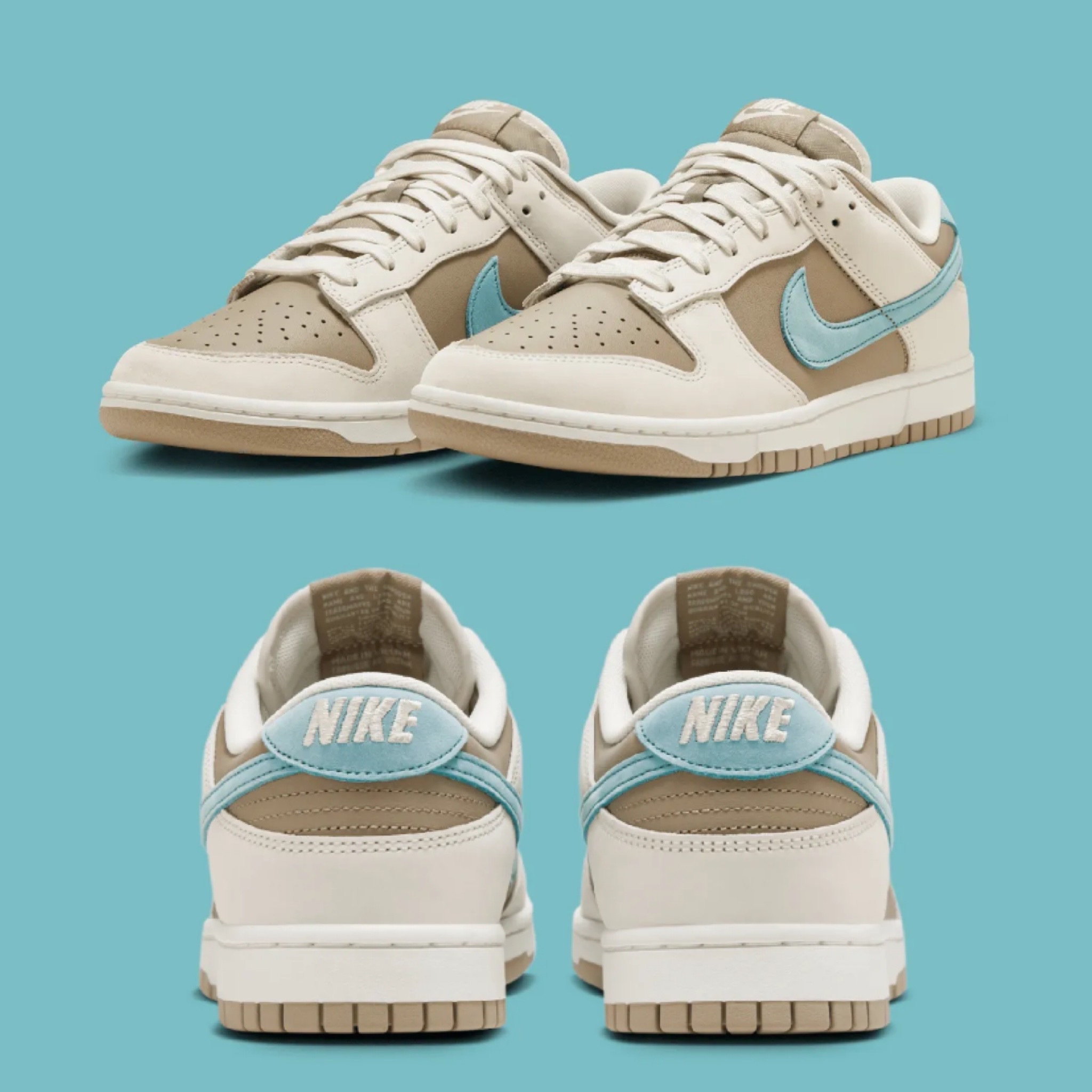 (預訂) Nike Dunk Low - Khaki Denim Turquoise