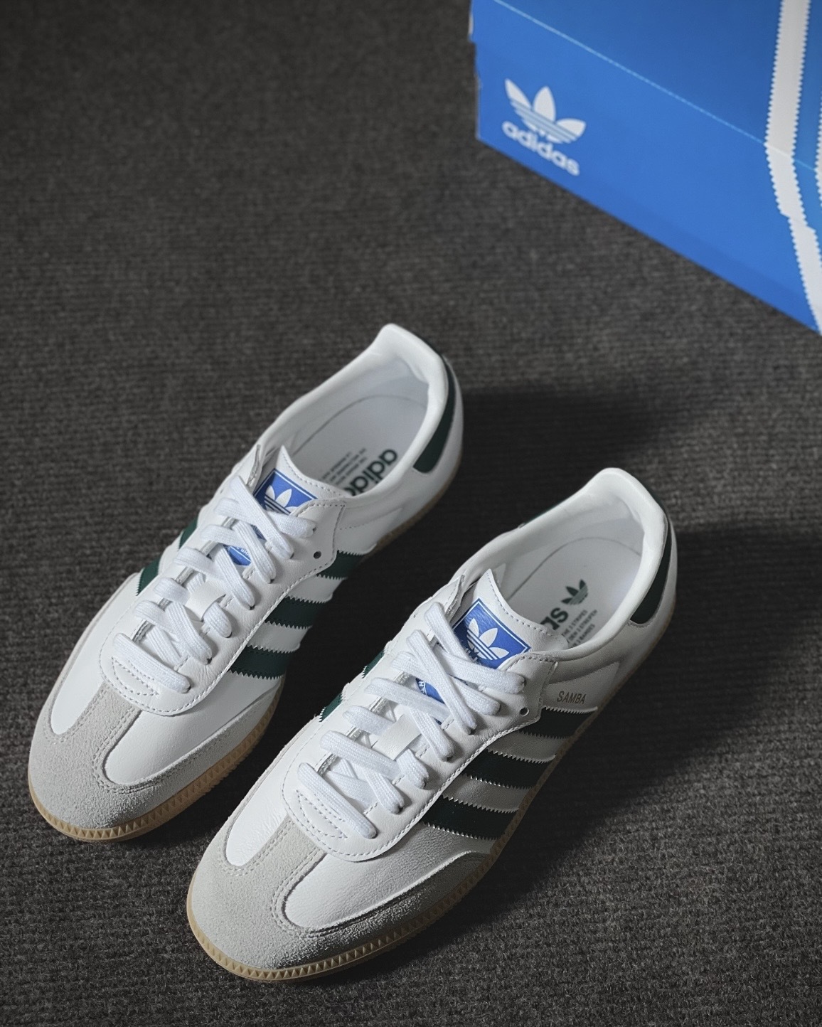 <現貨秒出>Adidas Originals Samba OG 低筒 焦糖底 復古 經典 板鞋 綠
