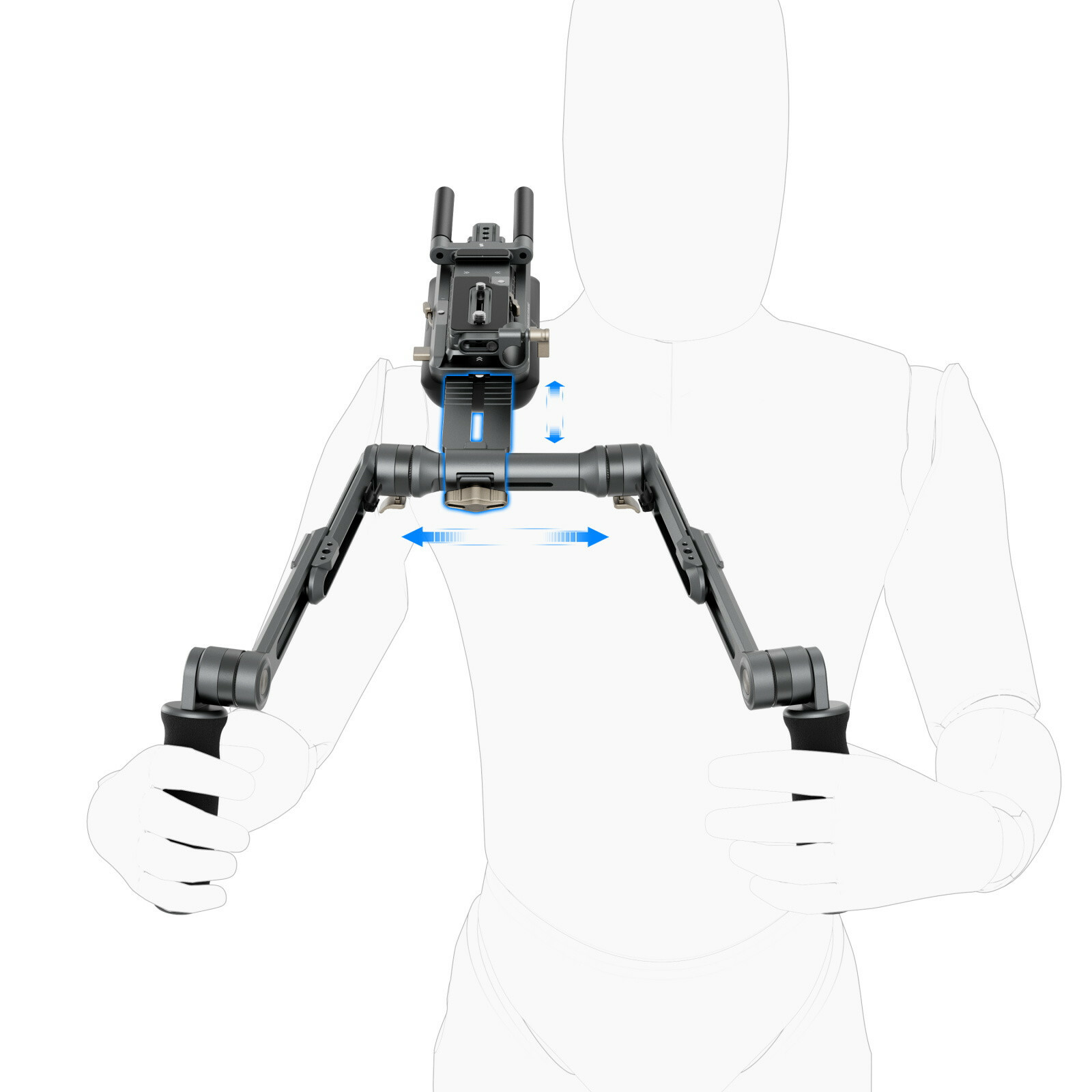 SmallRig 4181 SR007 Pro HawkLock Shoulder Rig - Rainbow
