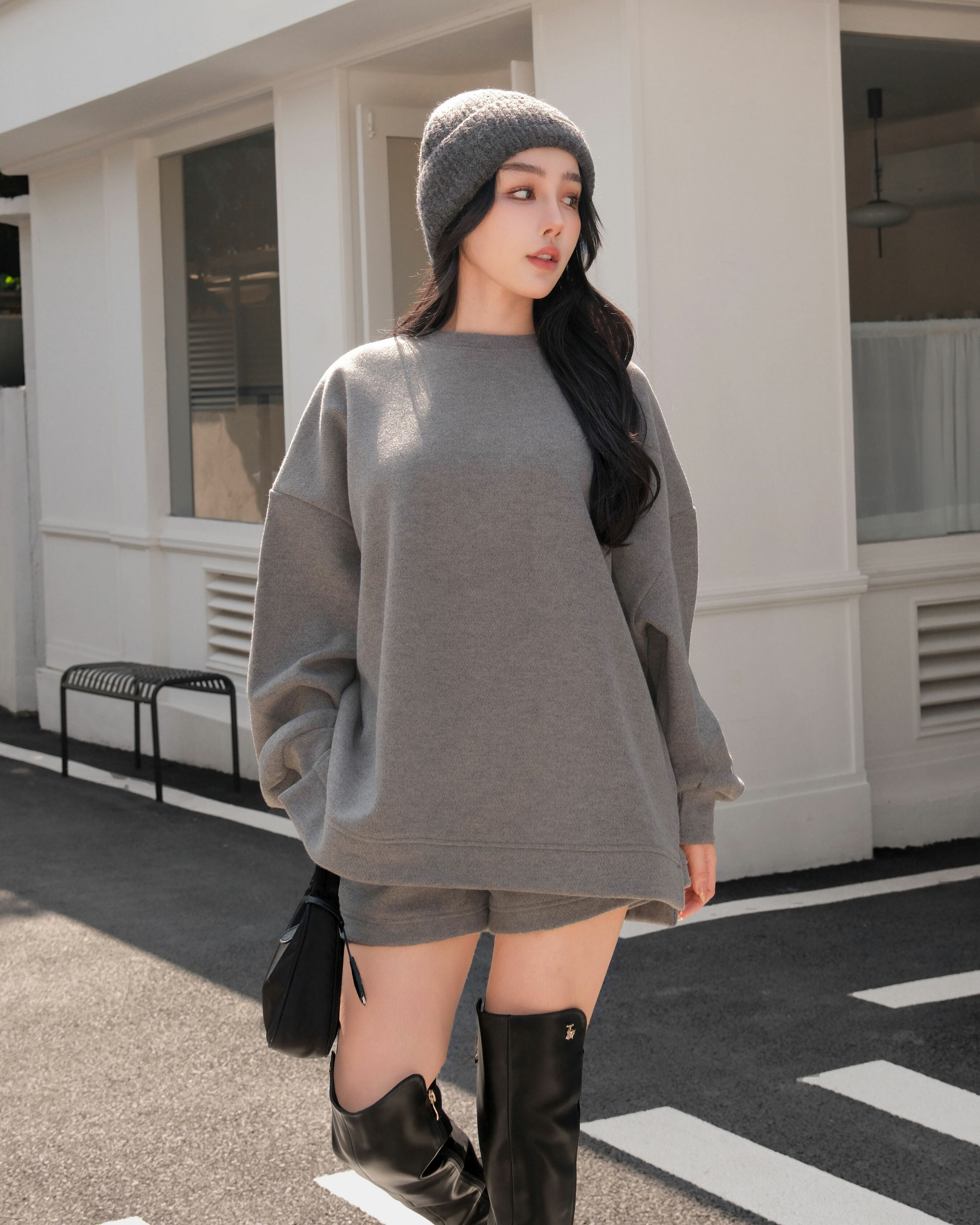 ⭒訂製-休閒簡約刺繡寬鬆套裝