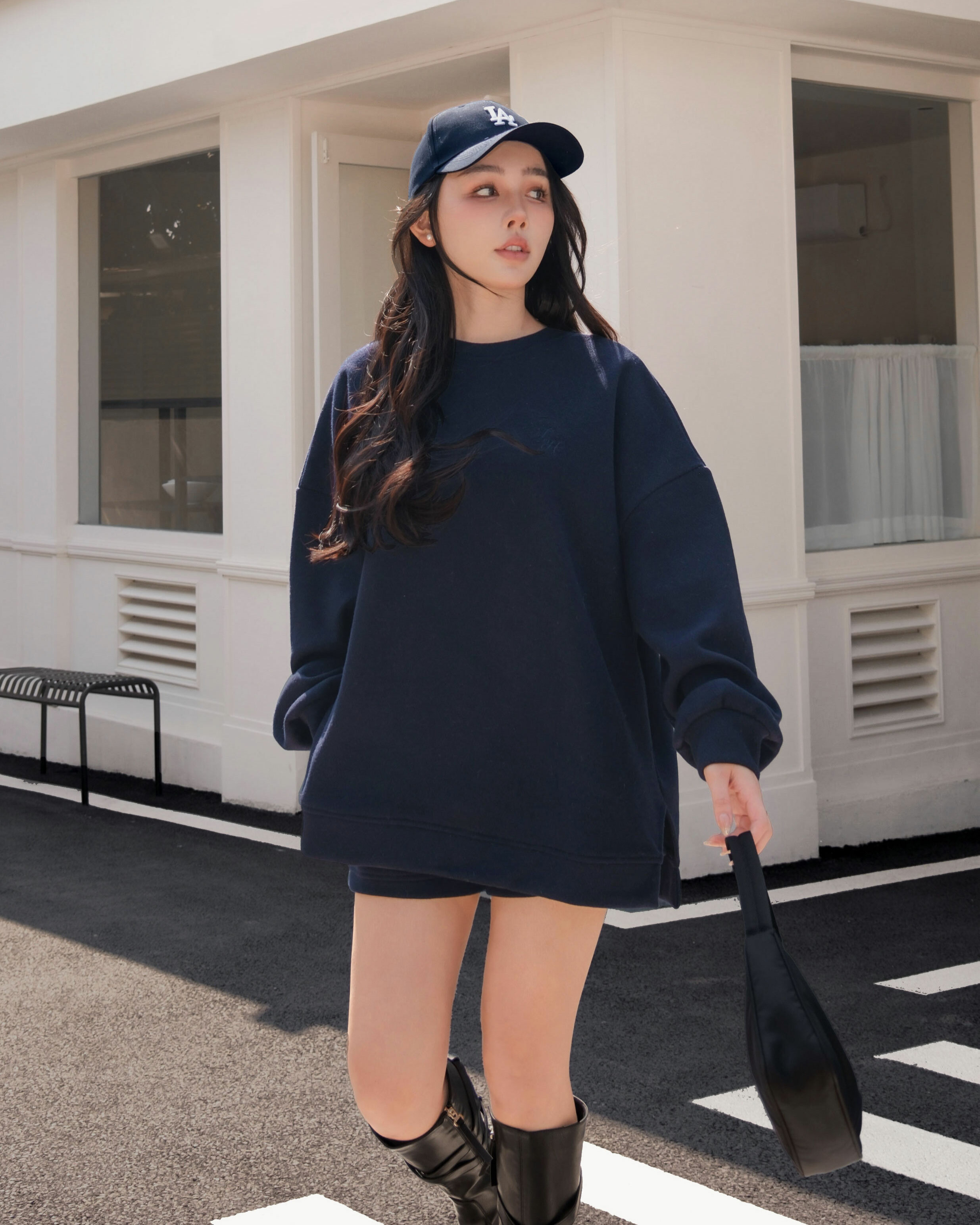 ⭒訂製-休閒簡約刺繡寬鬆套裝