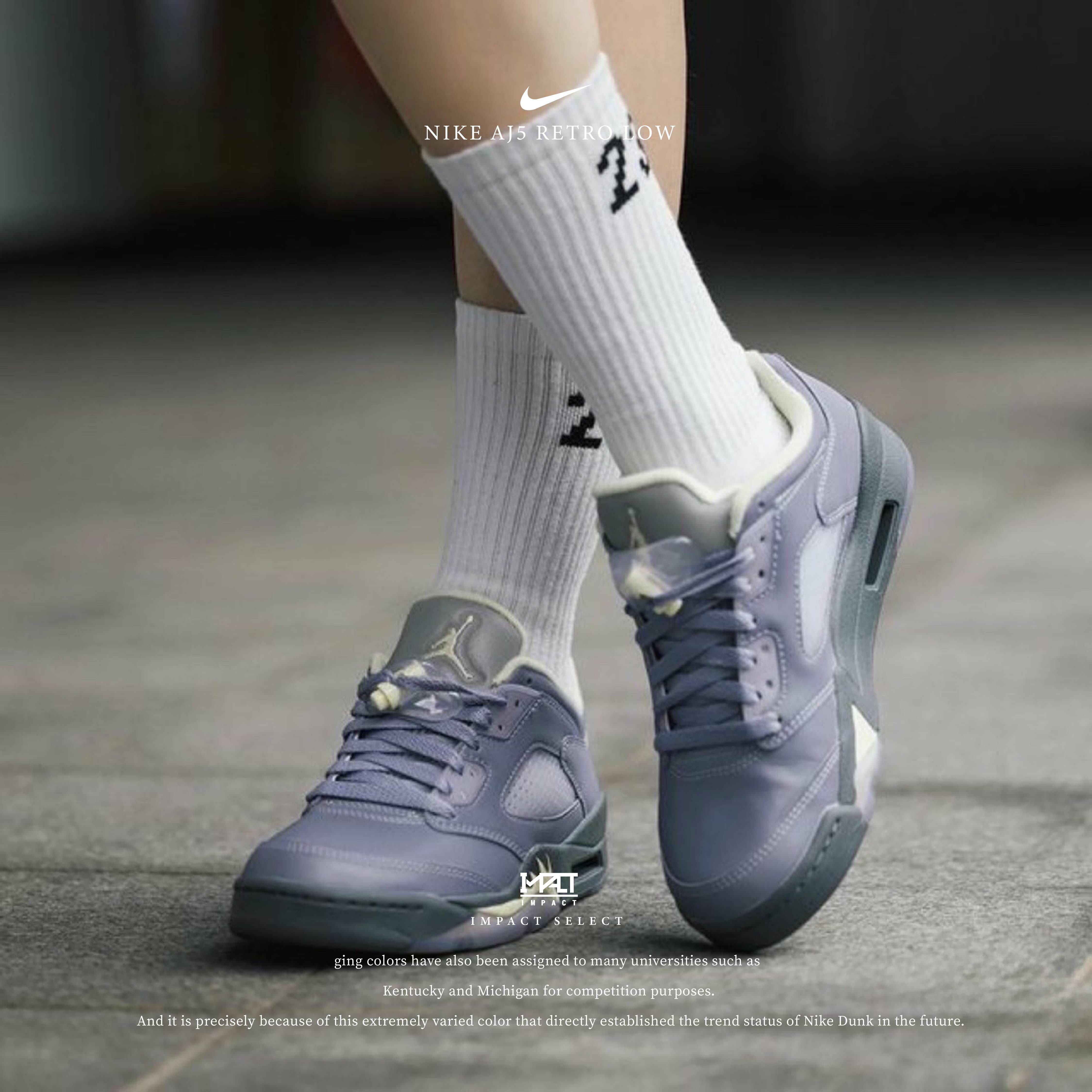 NIKE AIR JORDAN 5 LOW 反光變色 紫色 低筒復古 FJ4563-500