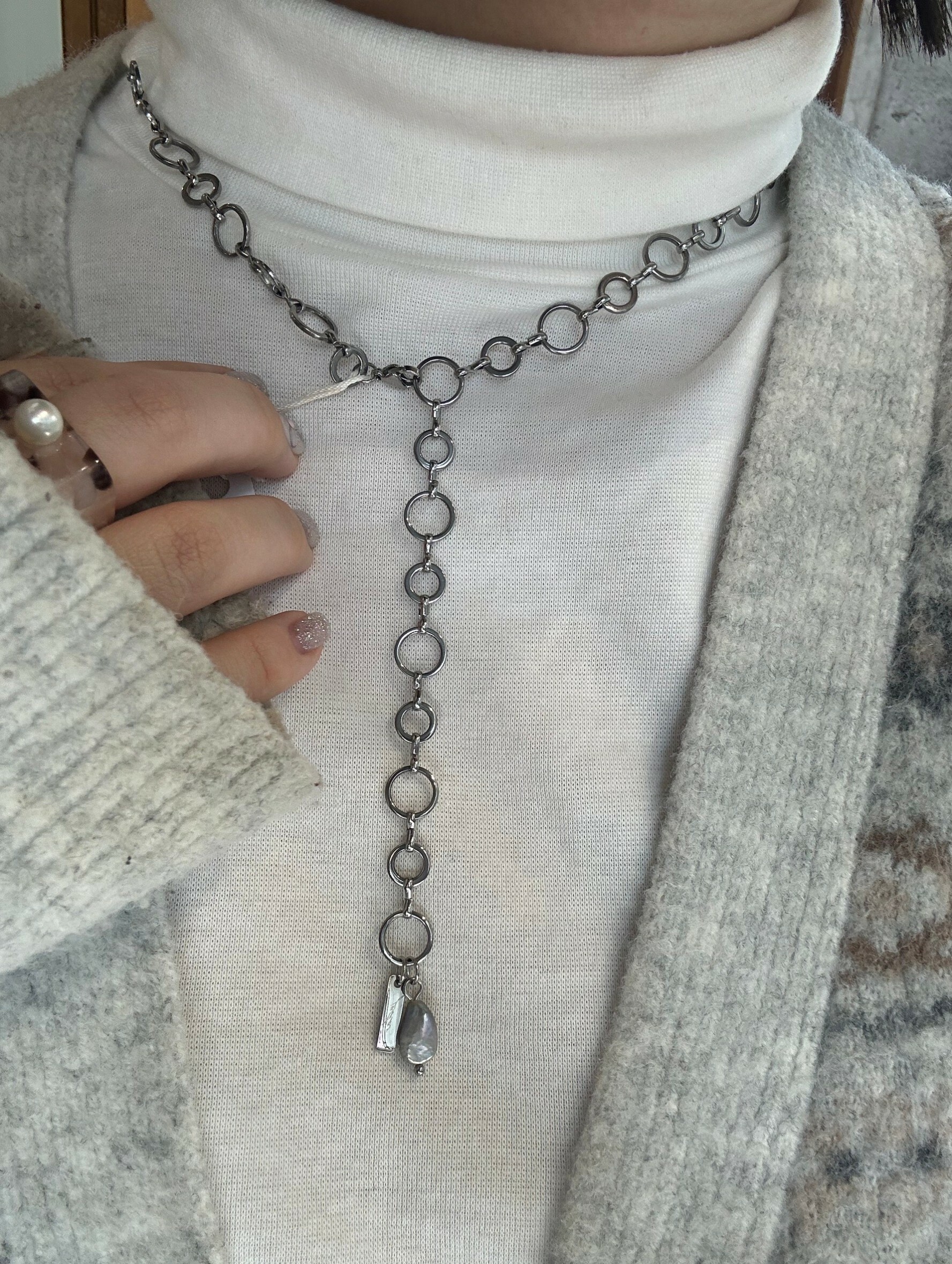 [justar] circle chain necklace | NO.85