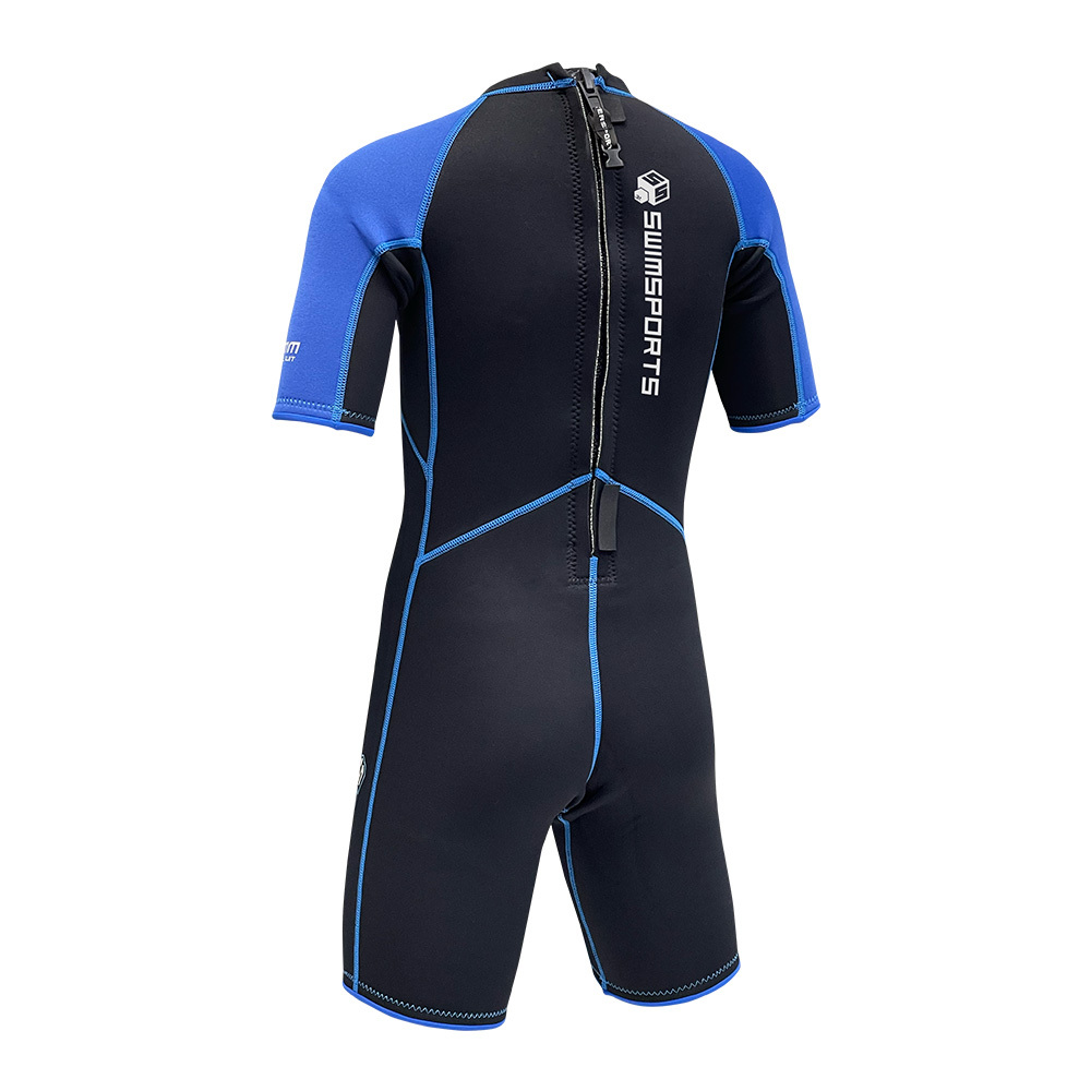 3.5mm 兒童 SCR 絨毛內層連身防寒衣 - 藍