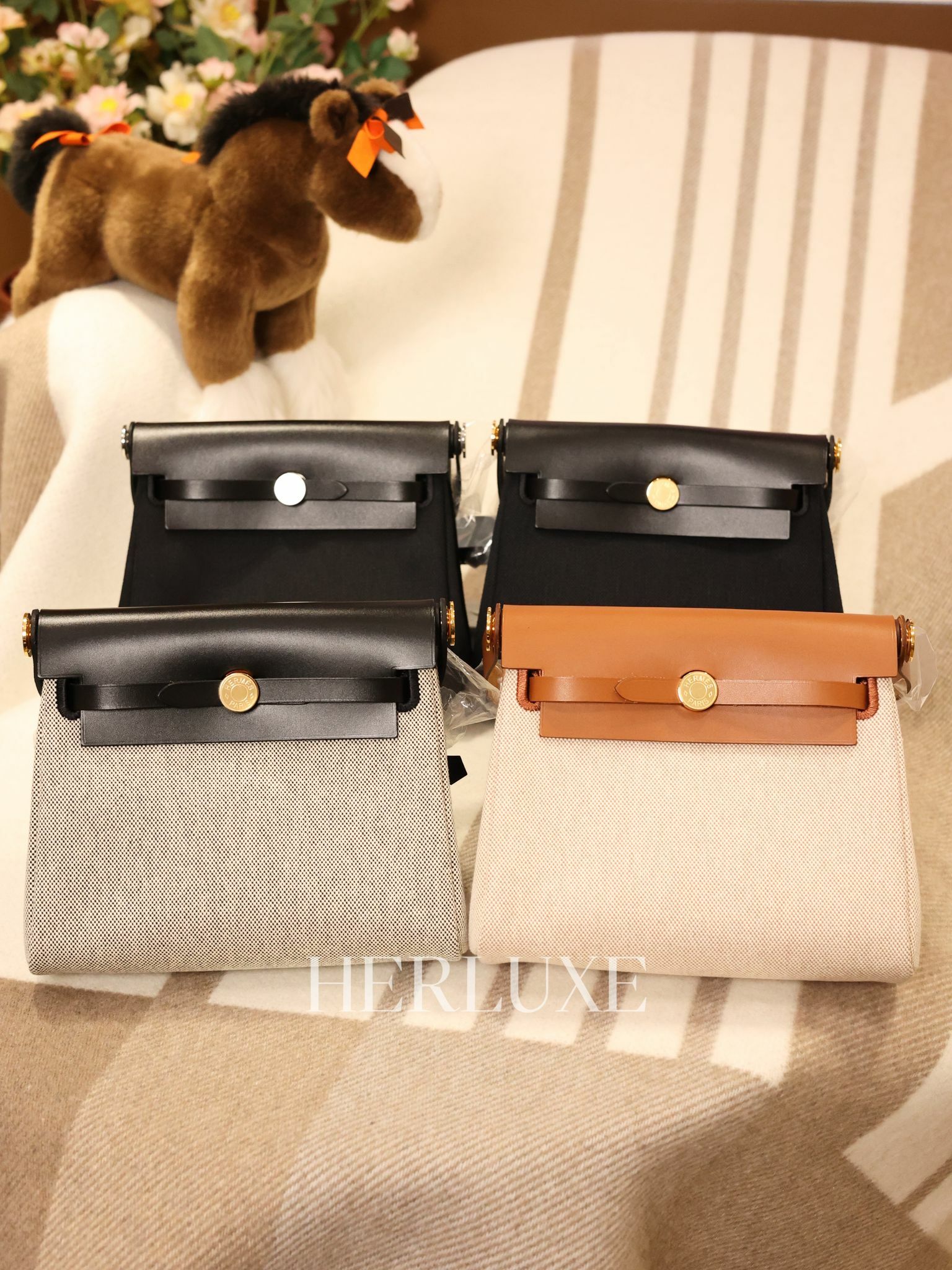 Herbag mini 黑白熊貓 cc canvas K