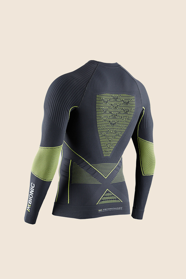 XBIONIC - 男款滑雪速乾壓縮衣(炭黑/黃)