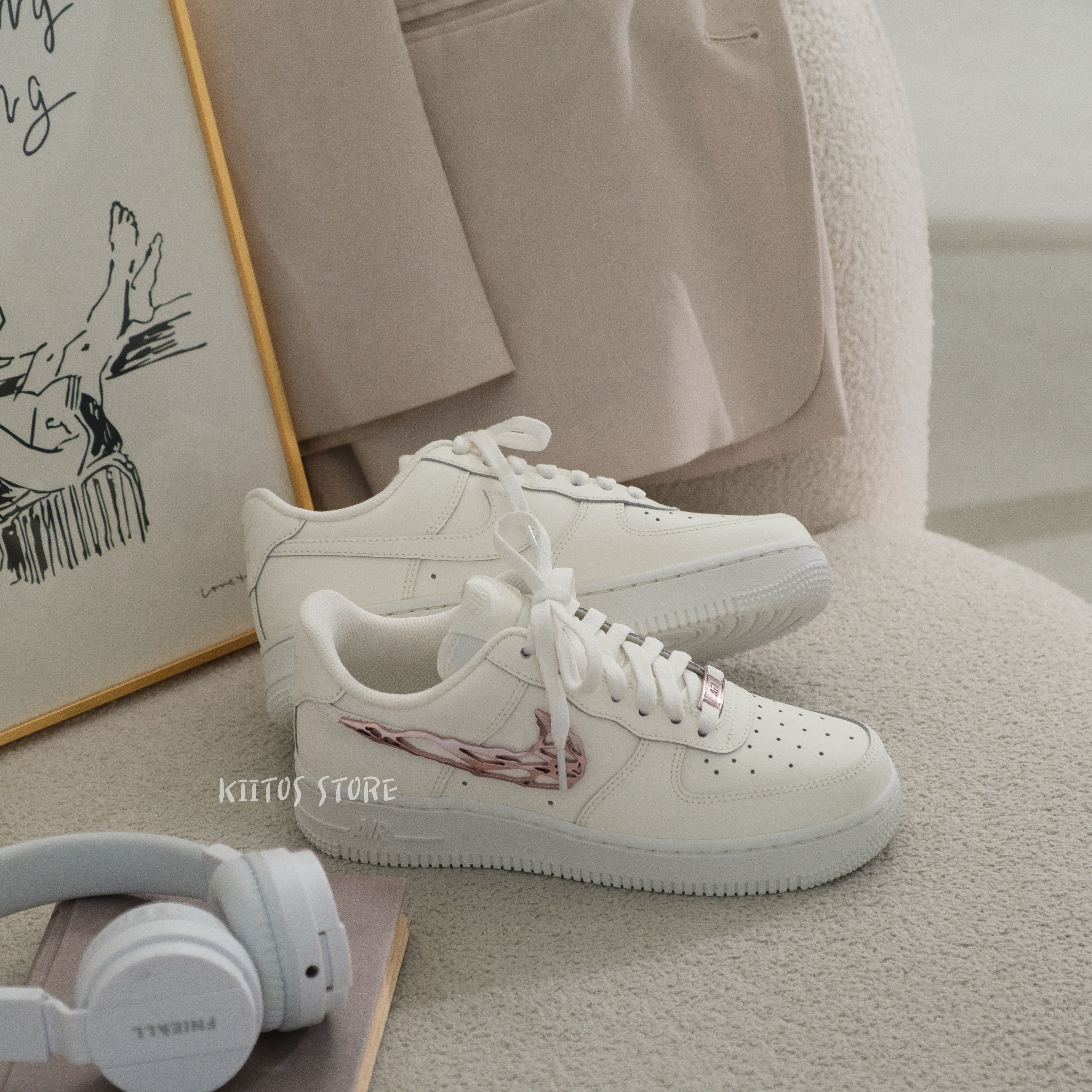 Nike Air Force 1 Low 液態玫瑰粉 金屬勾 IF1686-161
