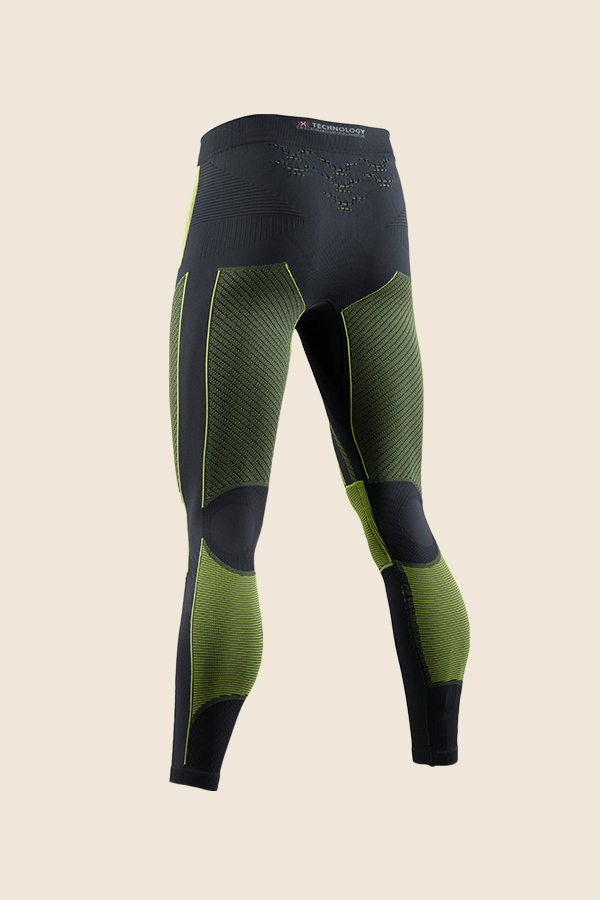 XBIONIC - 男款滑雪速乾壓縮褲  (炭黑/黃)