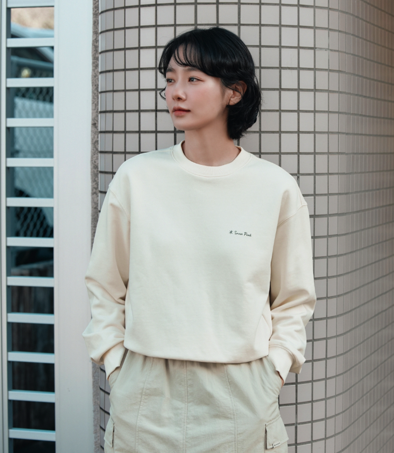 【現貨】snow peak Women Tropical Semi Crop Sweatshirt 女款 短版 熱帶植物大學T  S25SWFHT53