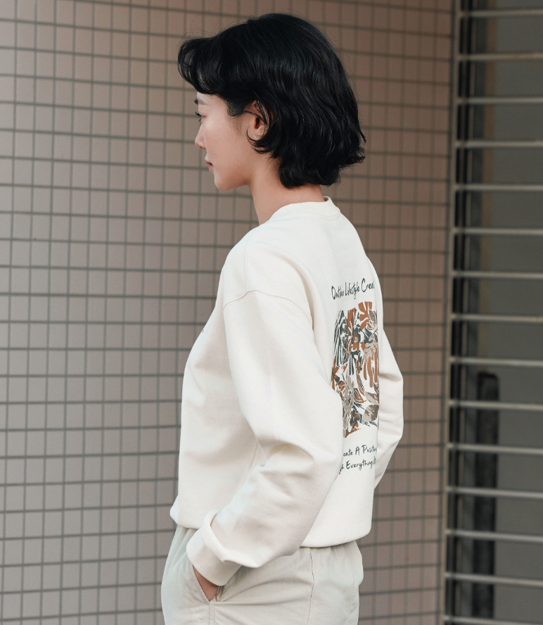 【現貨】snow peak Women Tropical Semi Crop Sweatshirt 女款 短版 熱帶植物大學T  S25SWFHT53