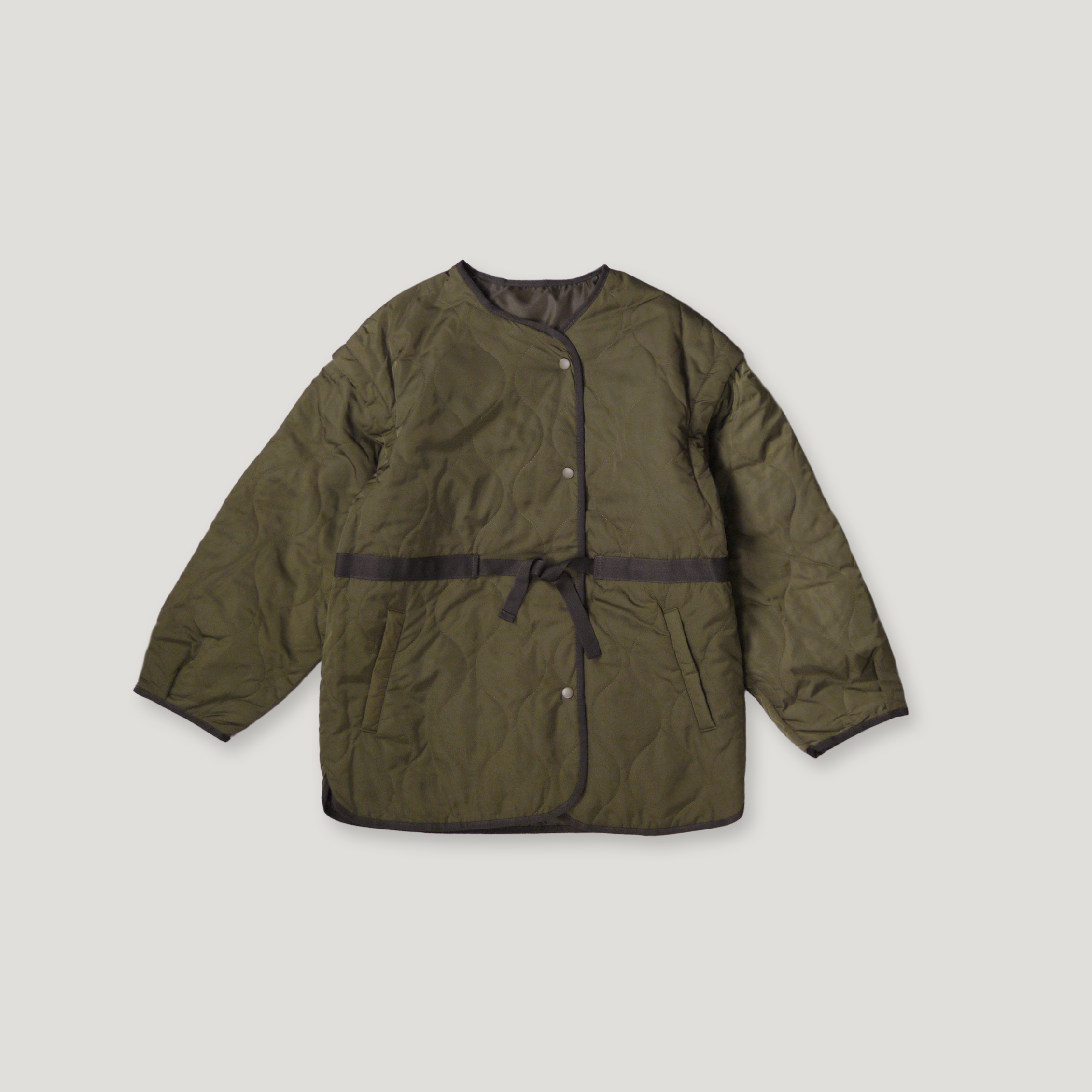 J.P.L. 無領繫帶絎縫外套 ‹ 2 Way › ╭ 2色 ╮