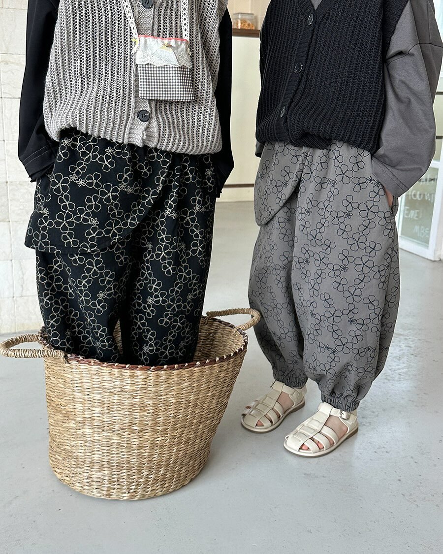 森系復古碎花燈籠褲