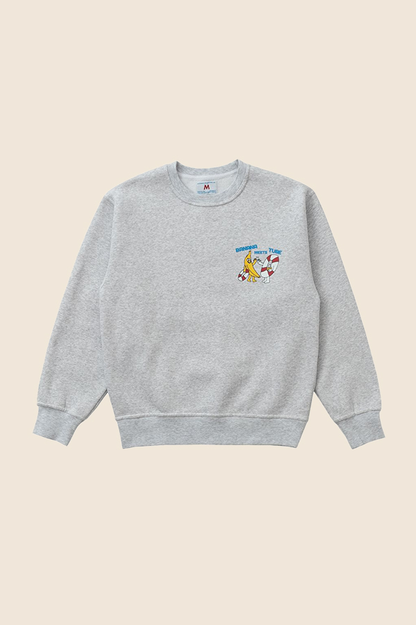 BIG WAVE - BANANA MEETS TUBE  長袖TEE（灰白）