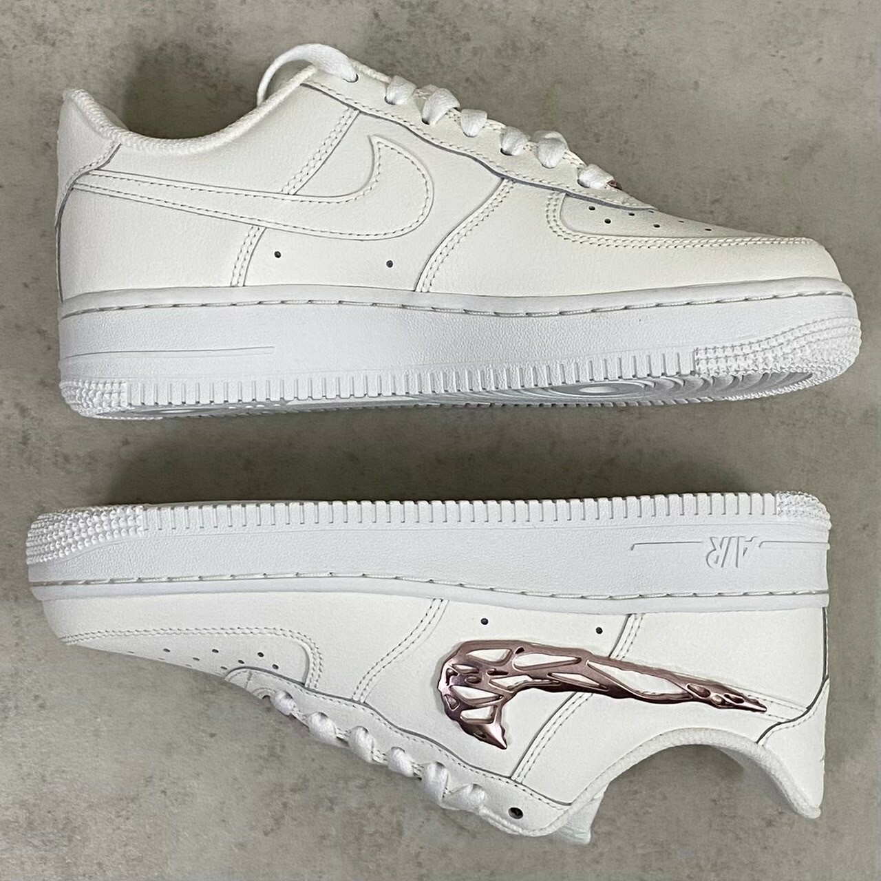 Nike Air Force 1 Low金屬液態猛毒玫瑰金女鞋 IF1686-161