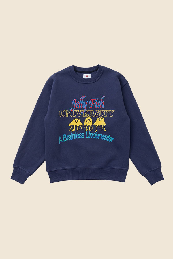 BIG WAVE -  JELLY FISH UNIV  長袖TEE（薰衣草）