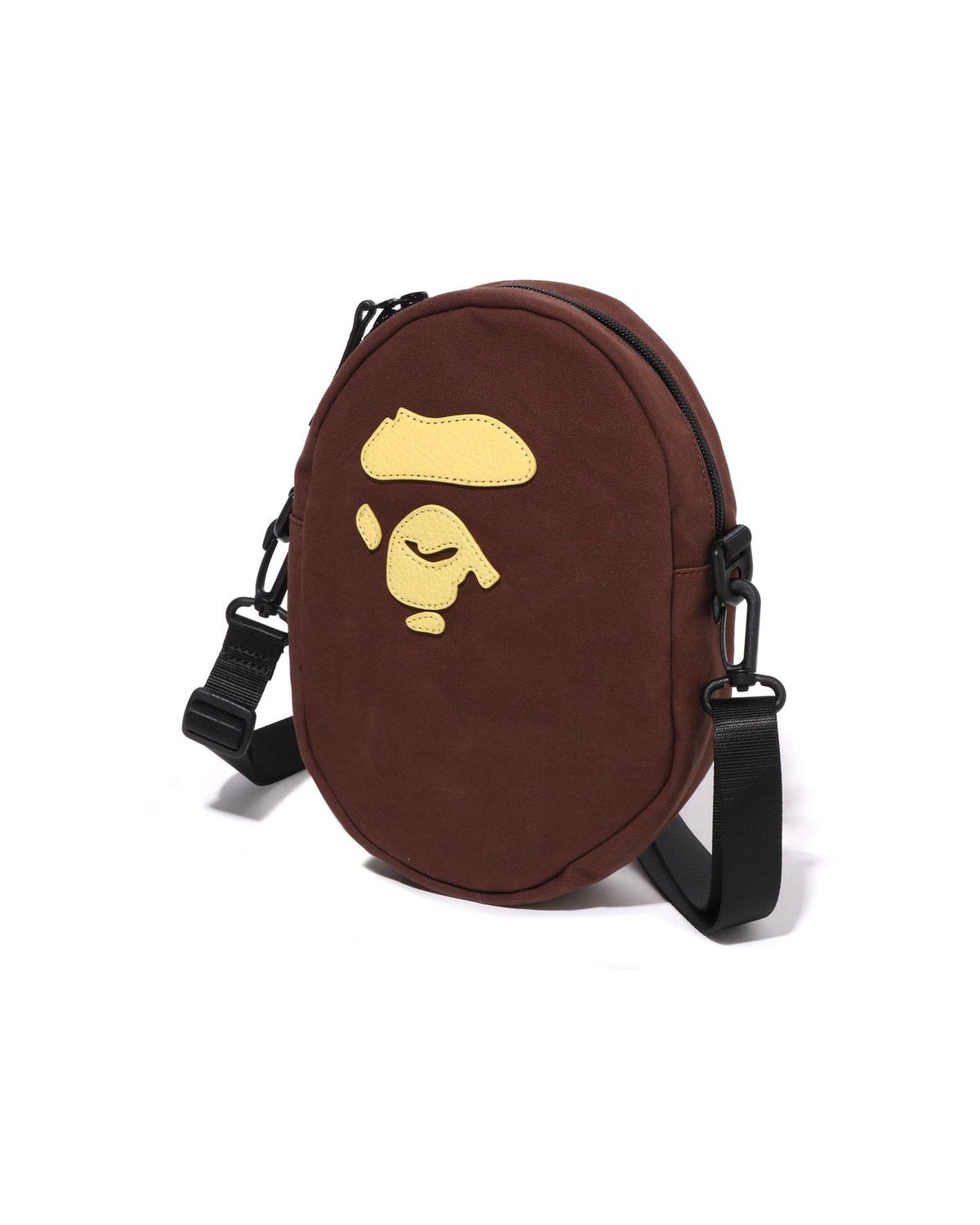 2025SS A BATHING APE BAPE HEAD SHOULDER BAG 咖啡色 軍事風 水洗 古軍布 大頭 側背包 現貨 1L30190002