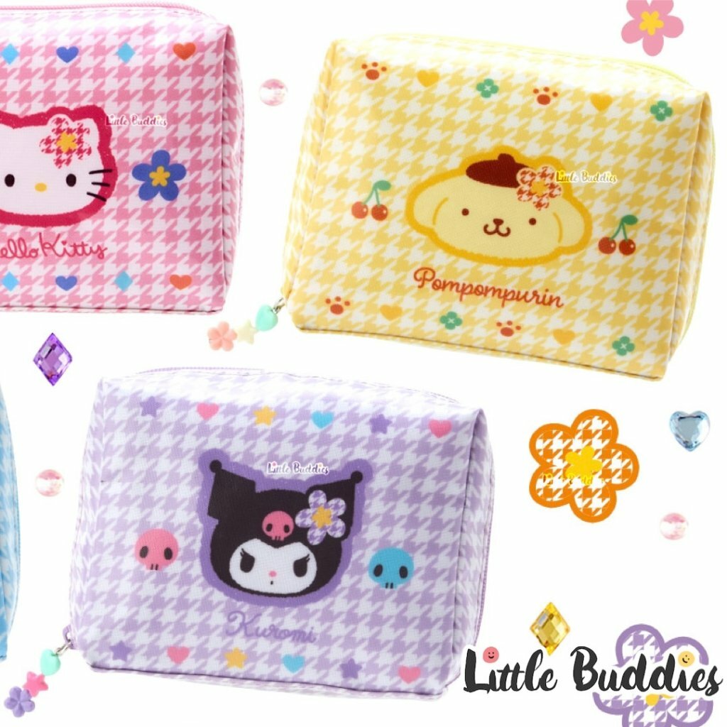 日版Sanrio 花花設計系列 化妝袋