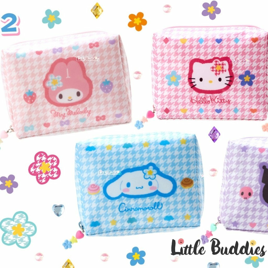 日版Sanrio 花花設計系列 化妝袋