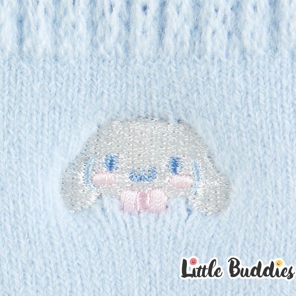 日版Sanrio 素色刺繡公仔保暖襪