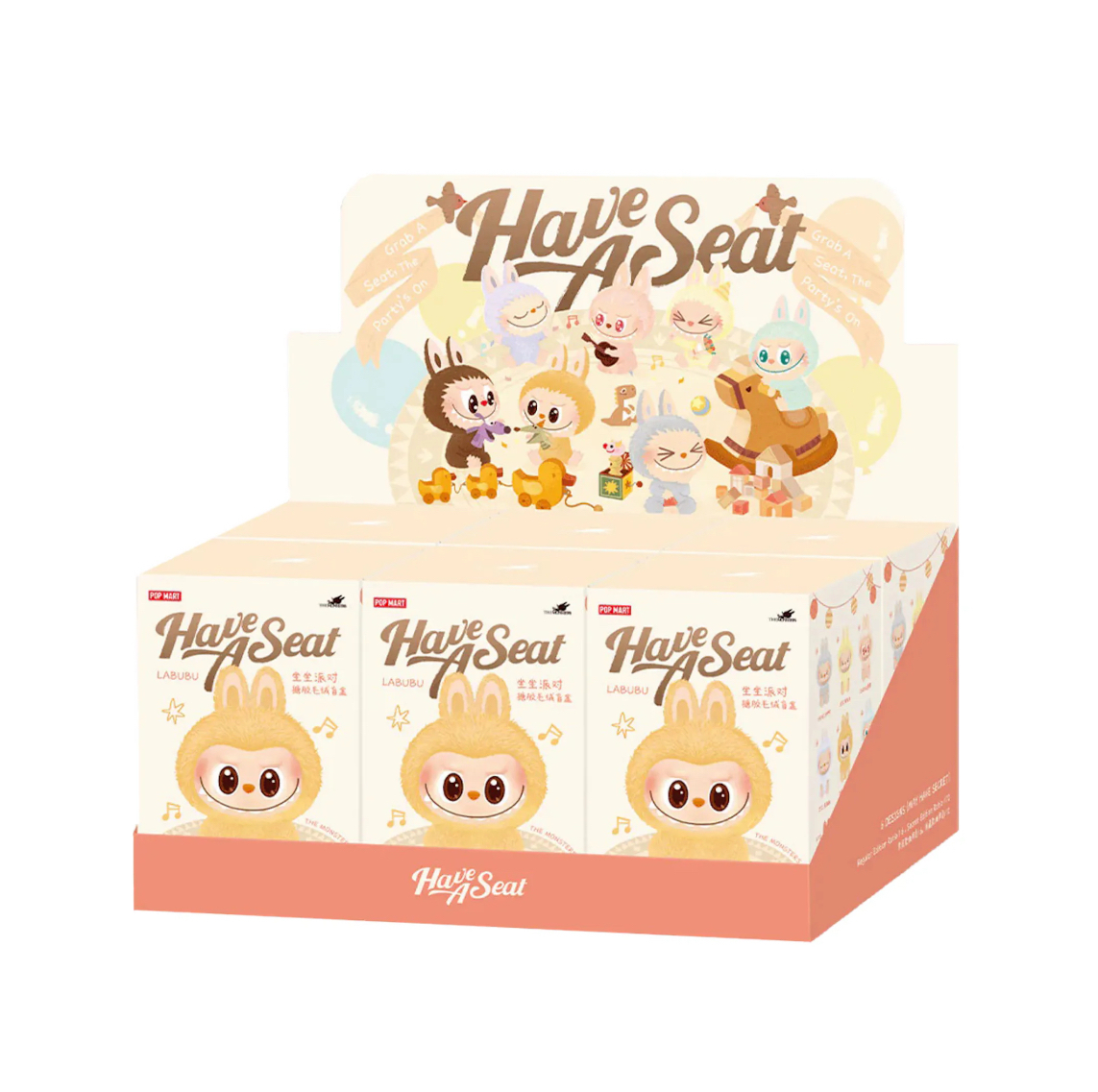 Pop Mart Labubu The Monsters Have a Seat Vinyl Plush Sealed Case (6 Blind Boxes) 坐坐