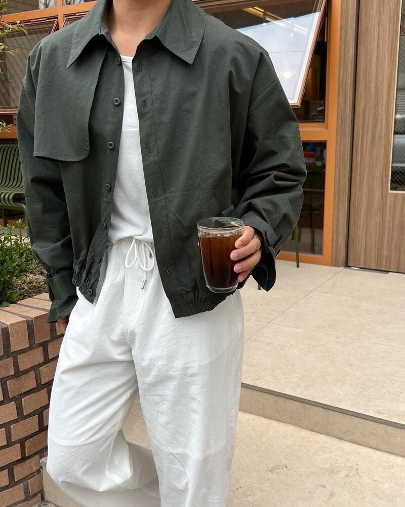 (韓國獨家特價)風衣襯衫外套