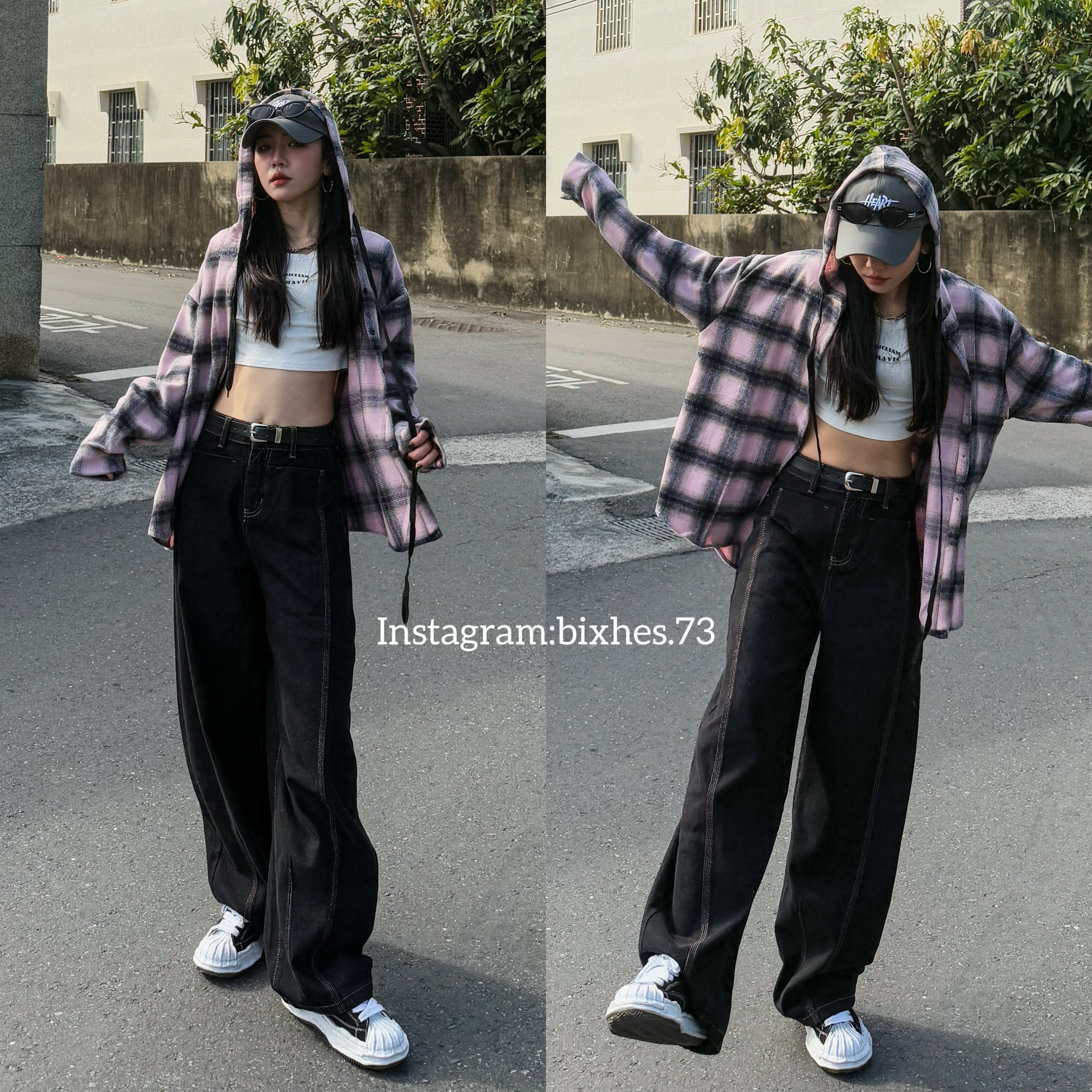 復古純色彎刀褲(E00111)