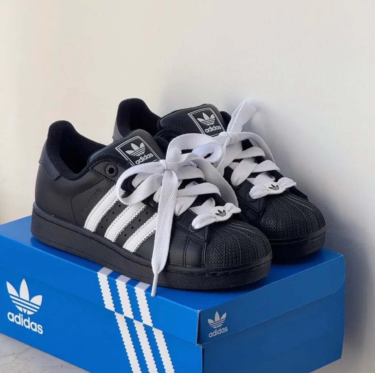 Adidas Originals Superstar 2.0 全黑 白條紋 厚底 復古 貝殼頭 貝殼鞋 JI3538/預購