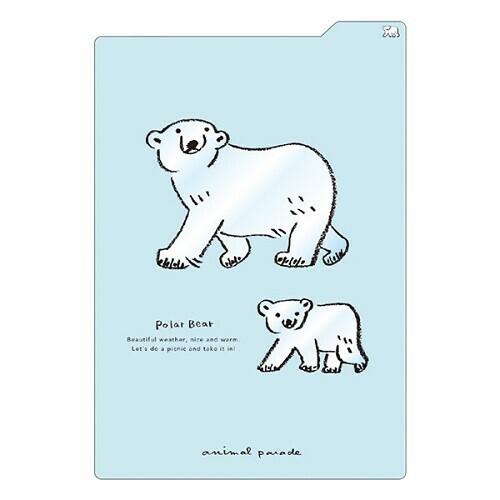 北極熊 B6 手帳墊板 動物冒險俱樂部｜日本 中島良二