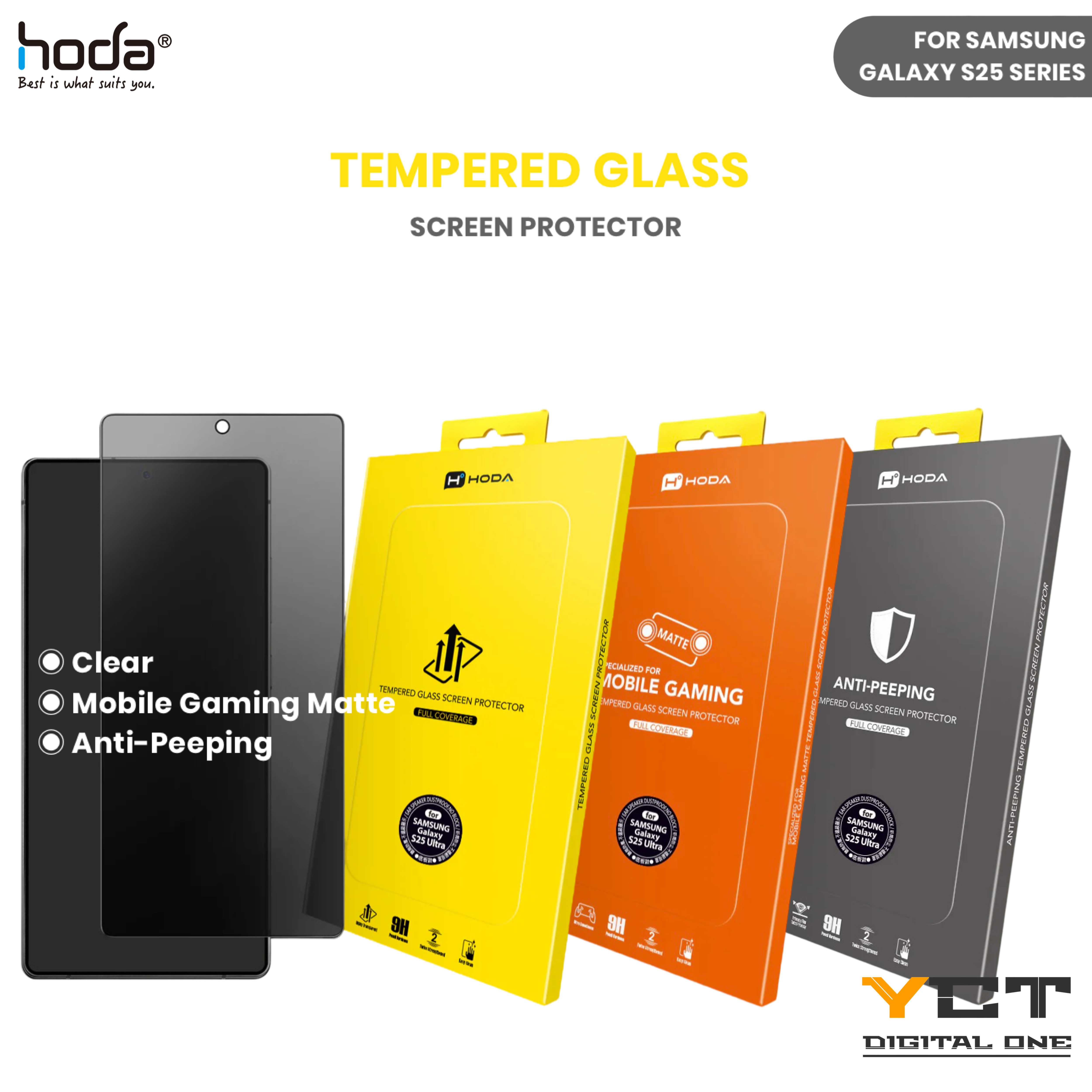Hoda S25/S24 系列9H强化玻璃保護貼