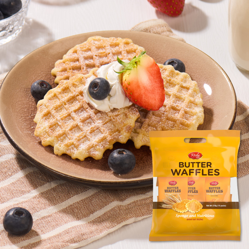 瑞奇 Richy 富裕 華芙 奶油 鬆餅 270g 18包 36片