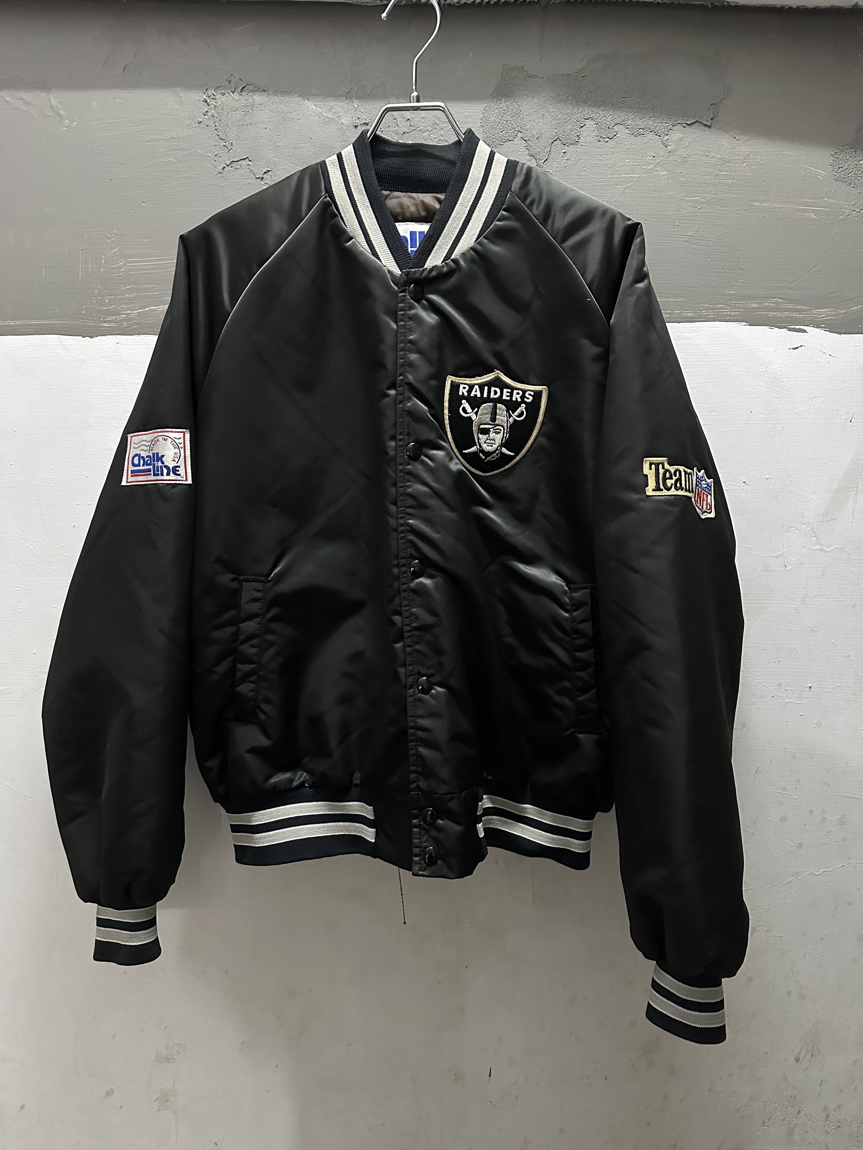 80-90s NFL RAIDERS Chalk Line Team Jacket Made in USA