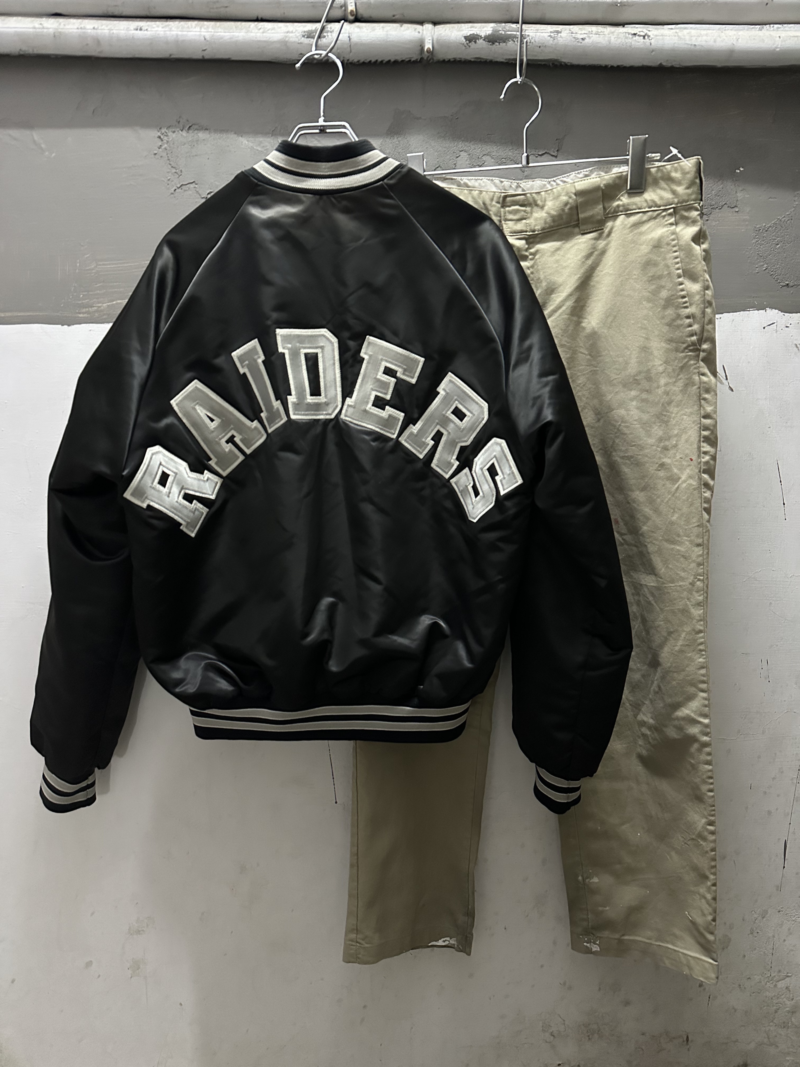 80-90s NFL RAIDERS Chalk Line Team Jacket Made in USA