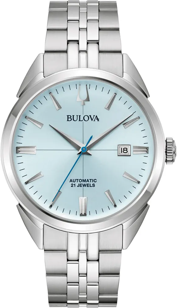 萬年鐘錶 - BULOVA 寶路華   經典機械不鏽鋼男錶 96B423 錶徑 41.5MM