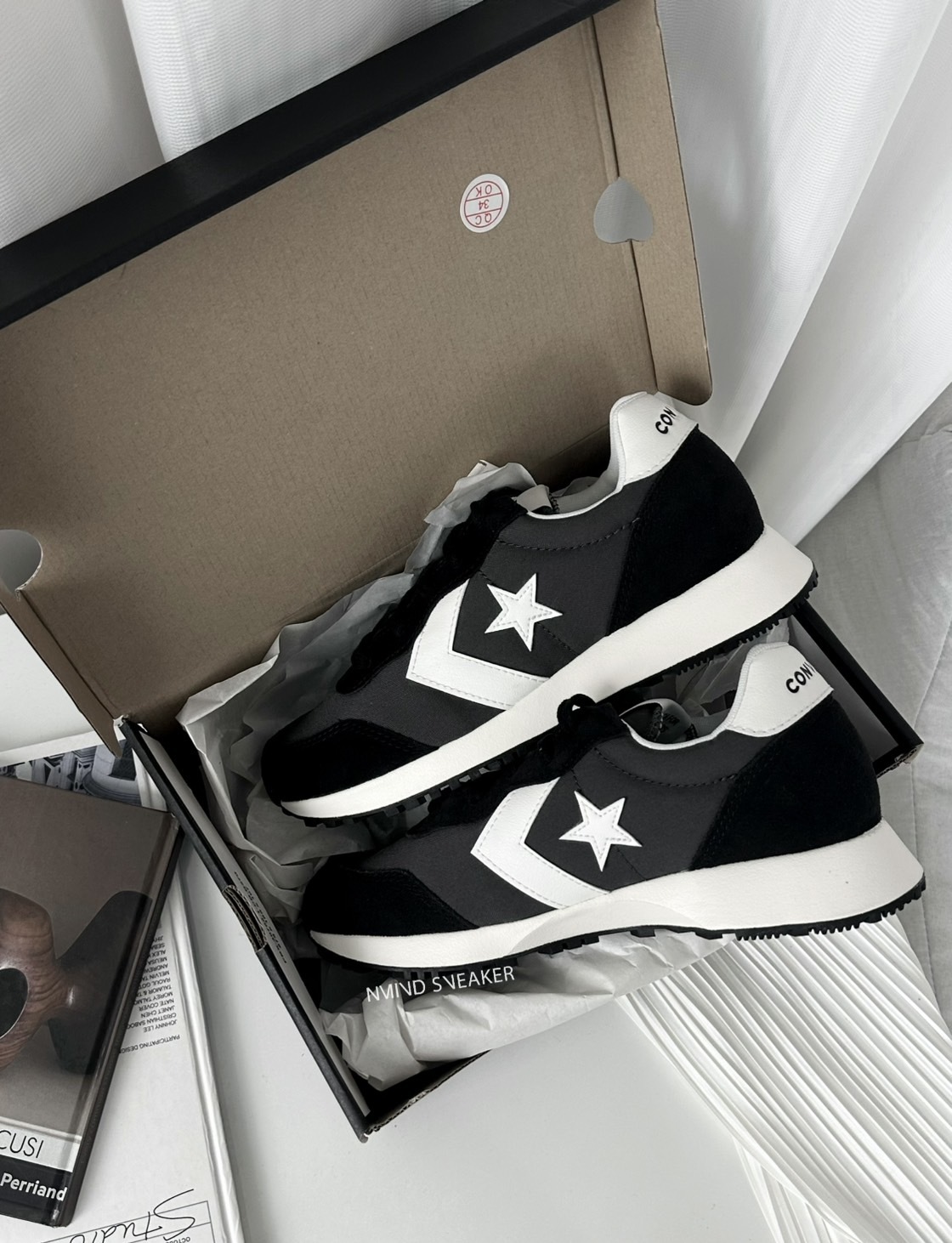 <Karina同款✨>CONVERSE OMEGA TRAIN 黑灰麂皮