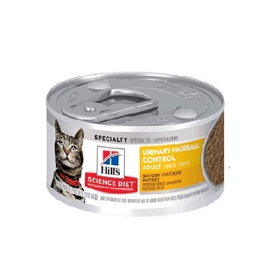 Hill's 成貓泌尿道健康和去毛球 2.9oz,10138 6 罐 聖誕優惠