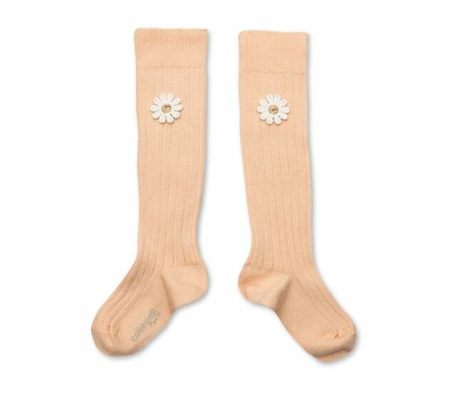 (預購) COLLEGIEN 雛菊羅紋長襪 Valentine - 590 Sorbet 冰淇淋粉