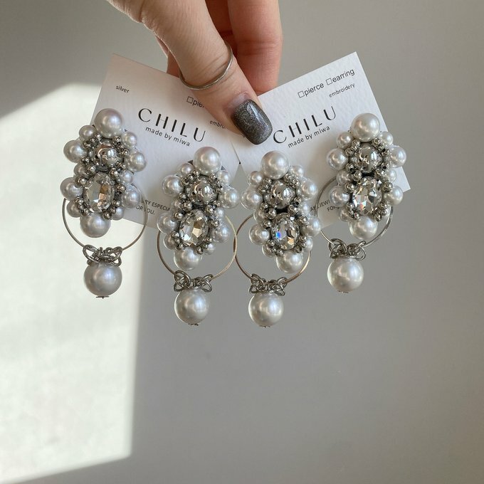 [CHILU] shepy. / pearl | 可拆式掛墜 | NO.27 耳針