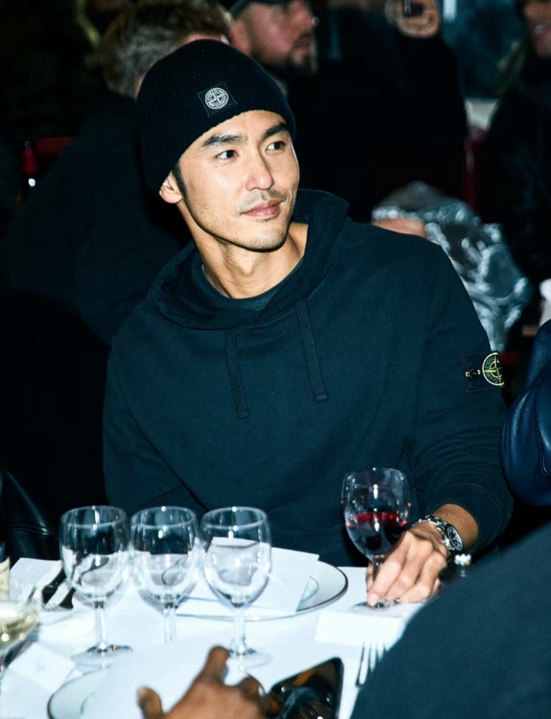 【代購】Stone Island 阮經天同款 針織保暖 毛帽Logo Beanie 短毛帽 黑