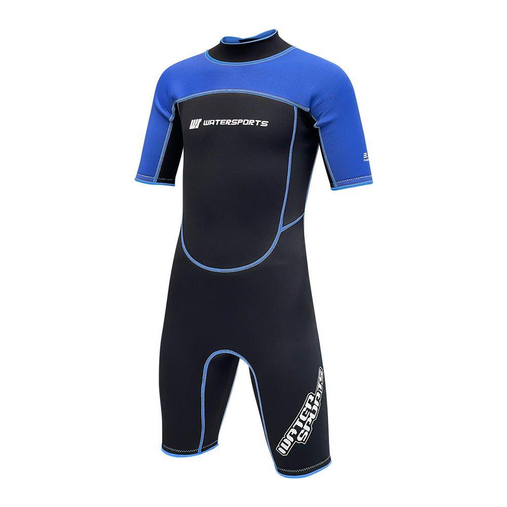 3.5mm 兒童 SCR 絨毛內層游泳連身保暖衣 - 藍