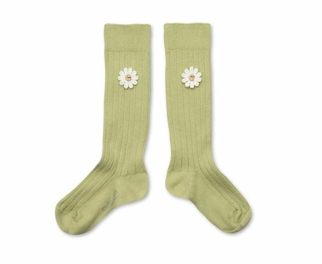 (預購) COLLEGIEN 雛菊羅紋長襪 Valentine - 251 Verveine 淺綠