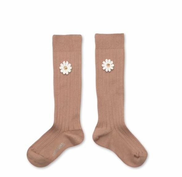 COLLEGIEN 雛菊羅紋長襪 Valentine  - Vieux Rose復古粉