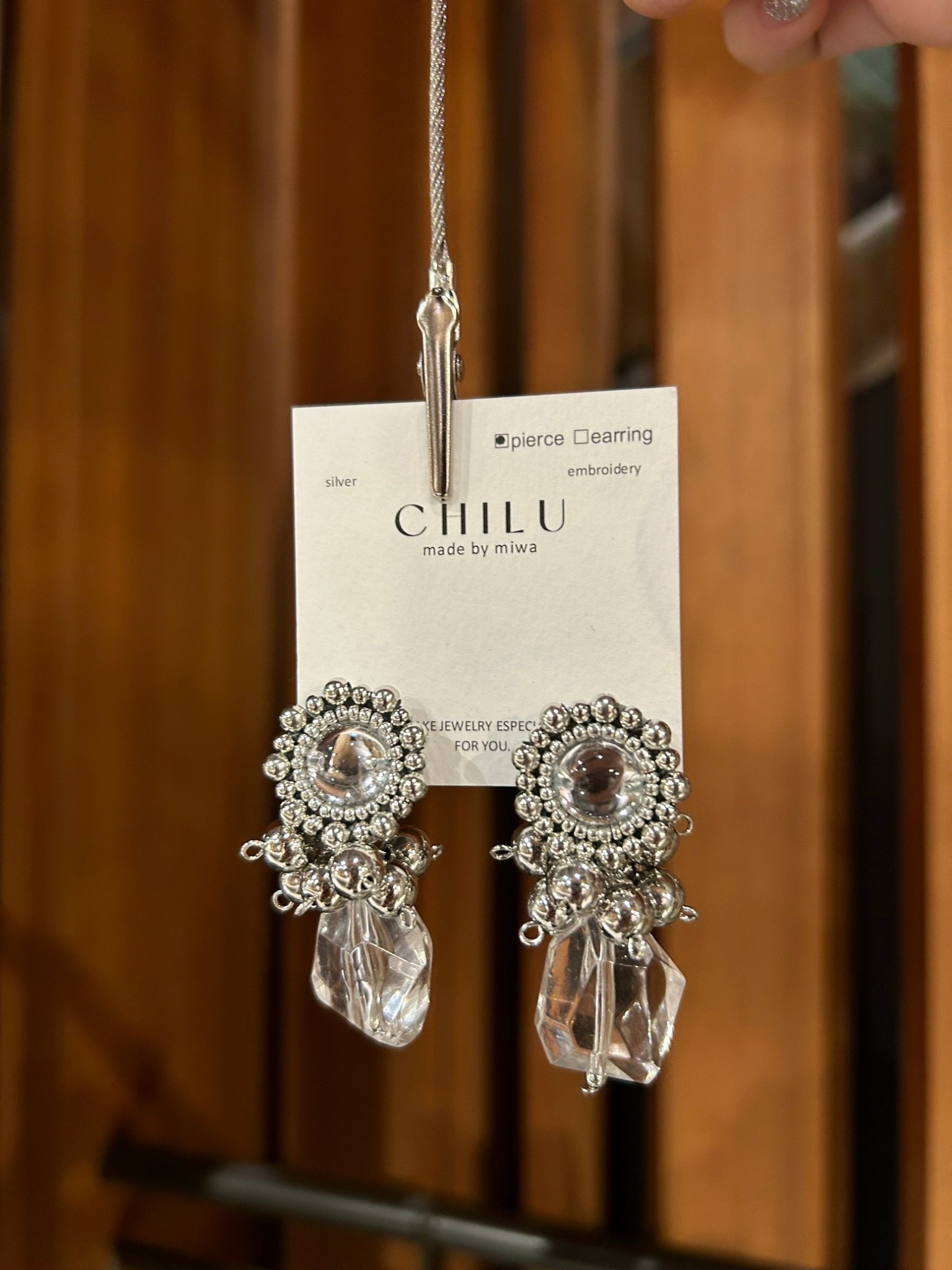 [CHILU] flower rock. / clear | NO.13 耳夾