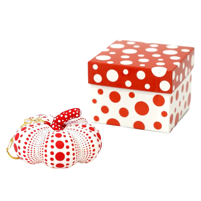 草間彌生 Kusama Yayoi - 南瓜布偶吊飾（紅白色）