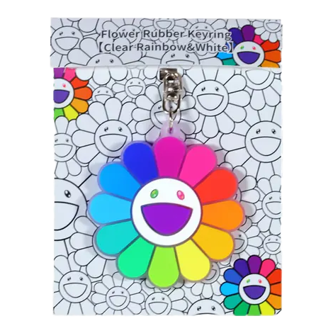 村上隆 Takashi Murakami - Key Ring “Rainbow X White”