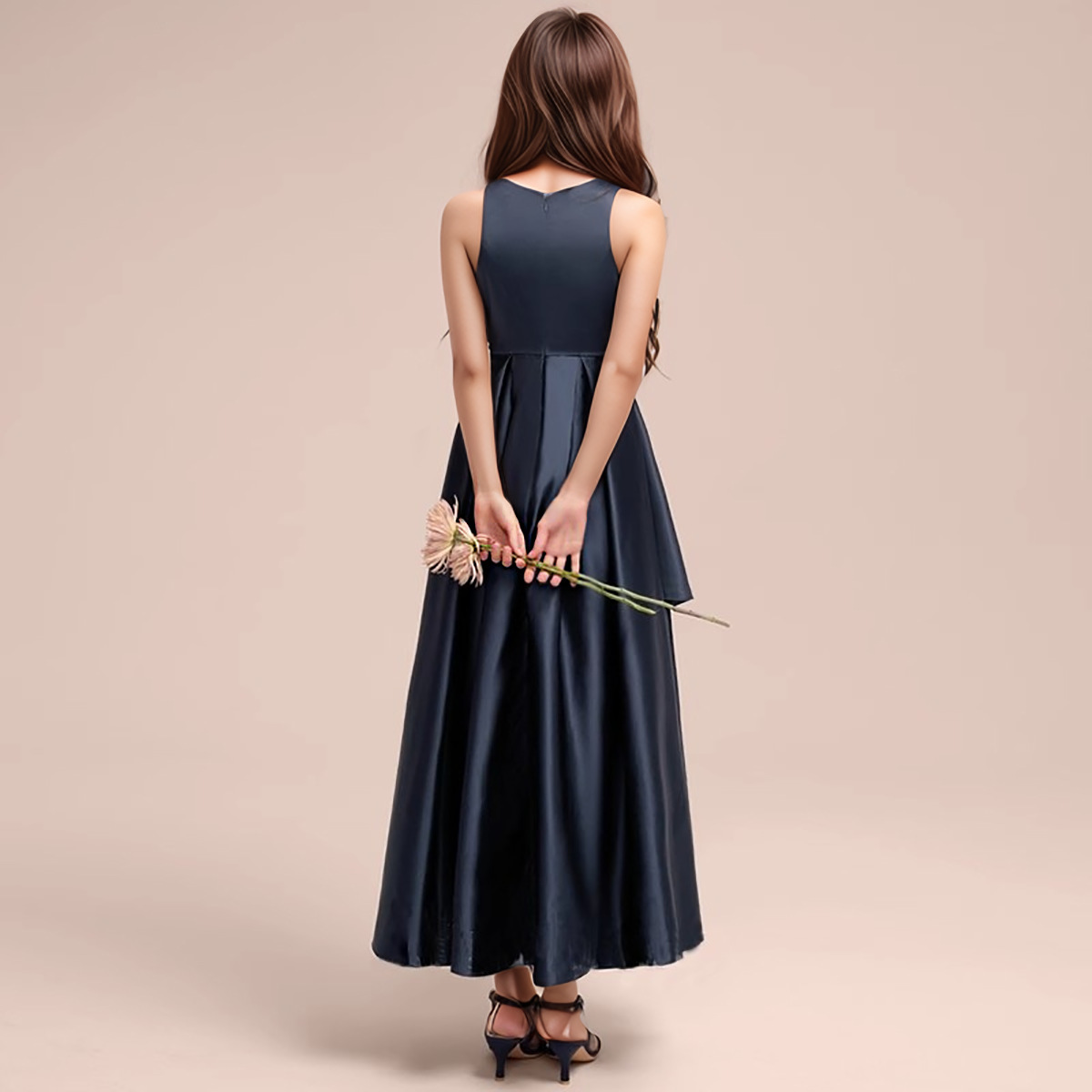 外貿款青少年表演婚禮伴娘禮服裙