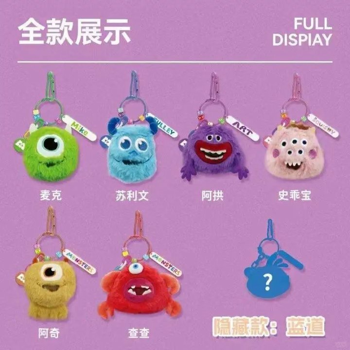 Disney Monsters University Cartoon Cute Keychain Pendant