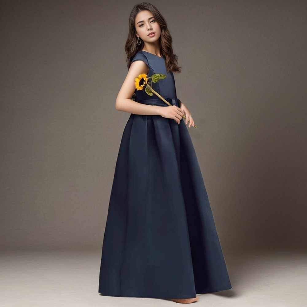 外貿款優雅無袖生日聚會表演禮服裙