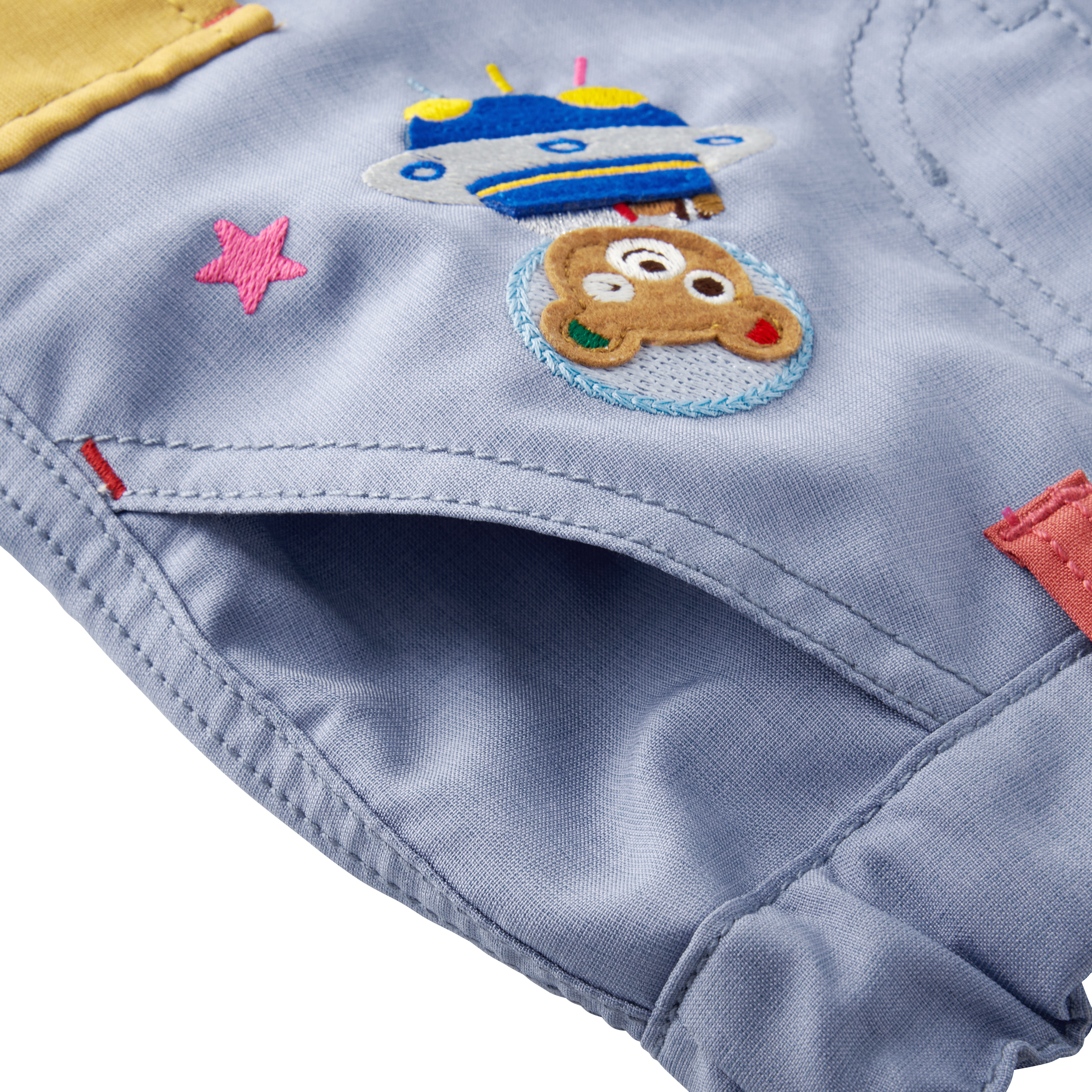 普奇熊宇宙探險涼爽快乾長褲-淺藍