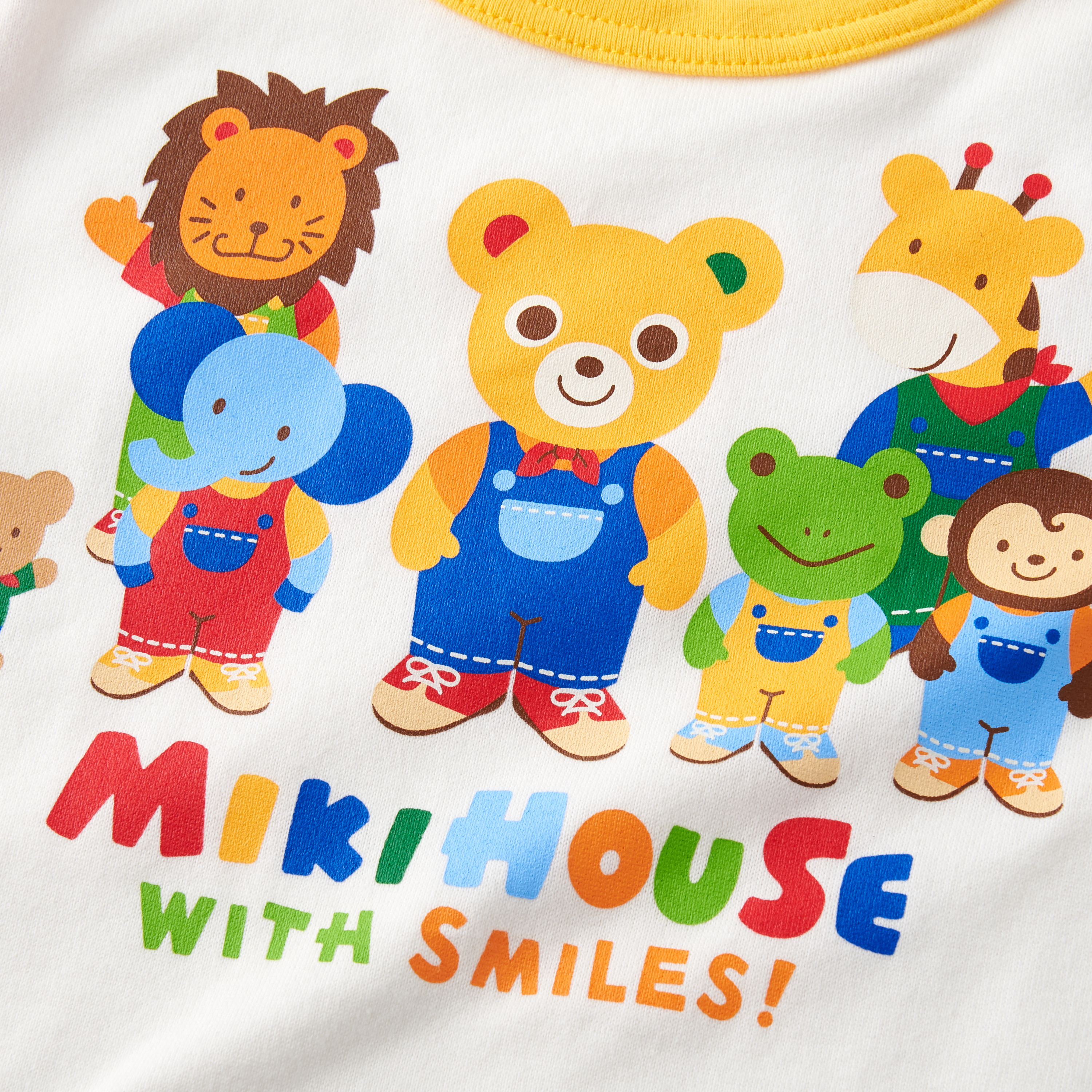 普奇熊與小夥伴長袖T恤-黃