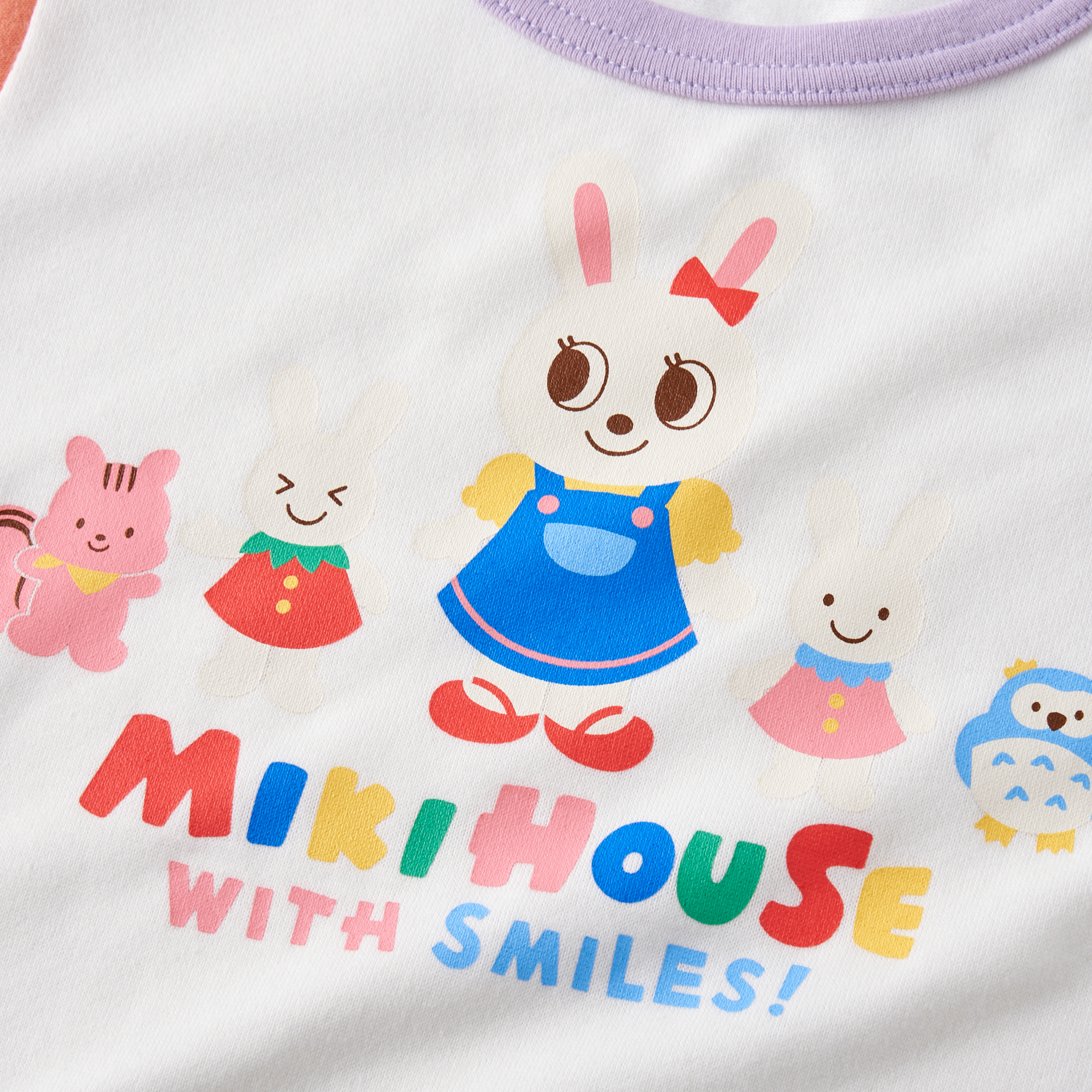 舞颯兔與小夥伴長袖T恤-淡紫